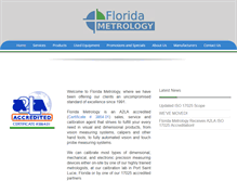 Tablet Screenshot of floridametrology.com